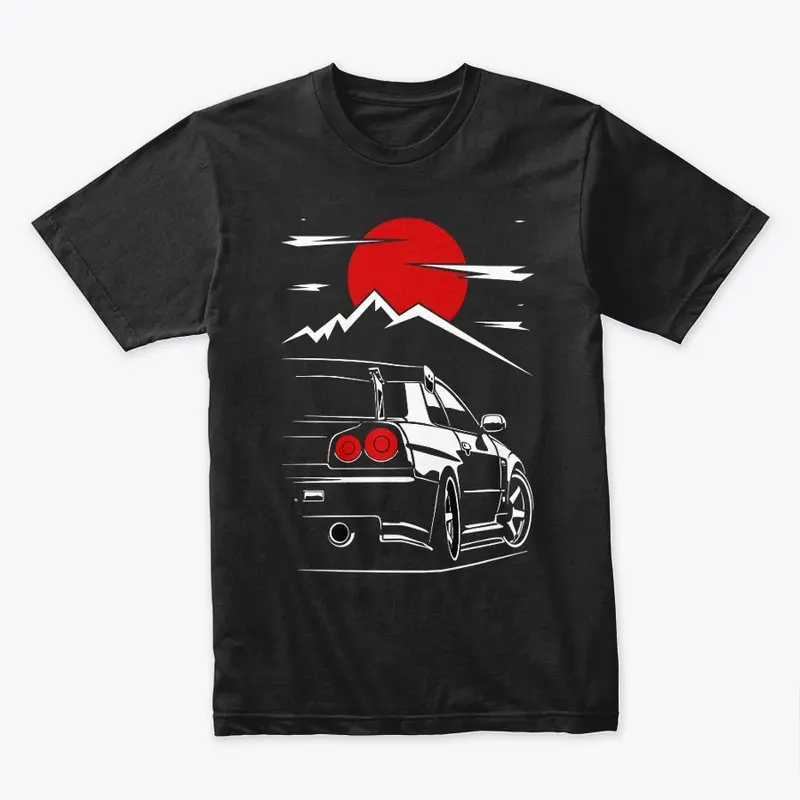 Skyline R34 Sunrise design T-shirt